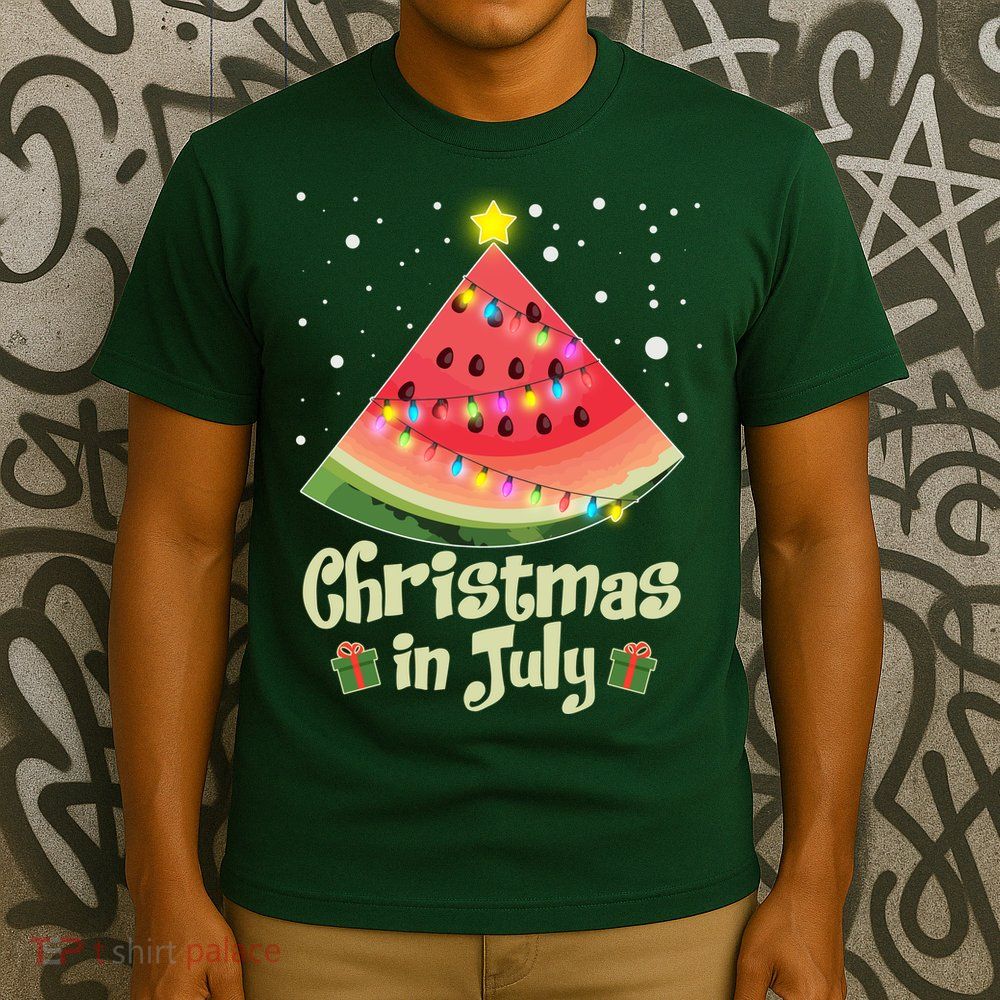 Christmas In July Watermellon Tree T-Shirt