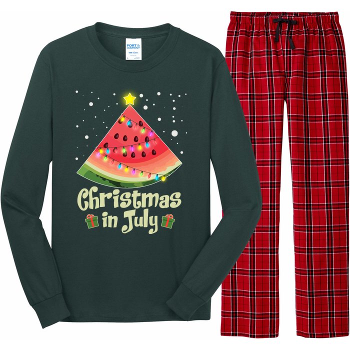 Christmas In July Watermellon Tree Long Sleeve Pajama Set