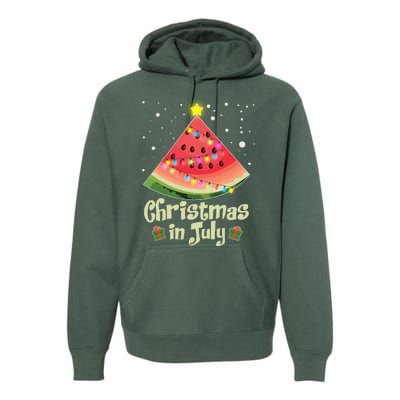 Christmas In July Watermellon Tree Premium Hoodie