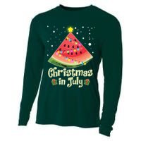 Christmas In July Watermellon Tree Cooling Performance Long Sleeve Crew