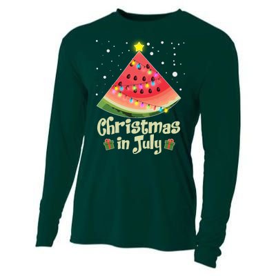 Christmas In July Watermellon Tree Cooling Performance Long Sleeve Crew