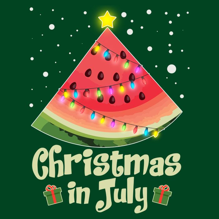 Christmas In July Watermellon Tree Cooling Performance Long Sleeve Crew
