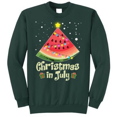 Christmas In July Watermellon Tree Tall Sweatshirt