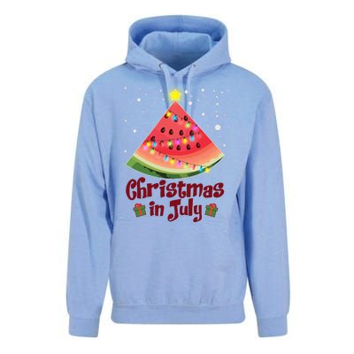 Christmas In July Watermellon Tree Unisex Surf Hoodie