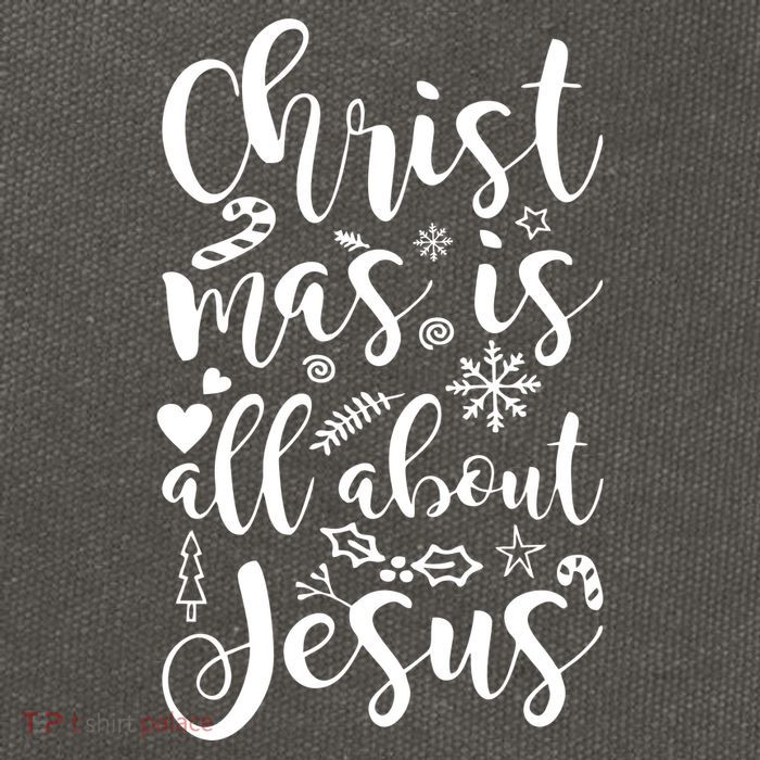 Christmas Is All About Jesus Cotton Canvas Backpack