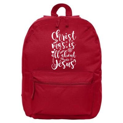 Christmas Is All About Jesus 16 in Basic Backpack