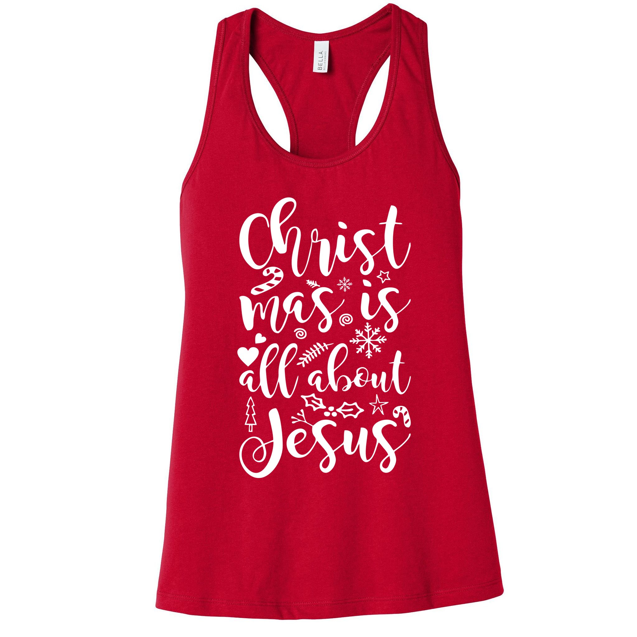 Christmas Is All About Jesus Womens Tank Top