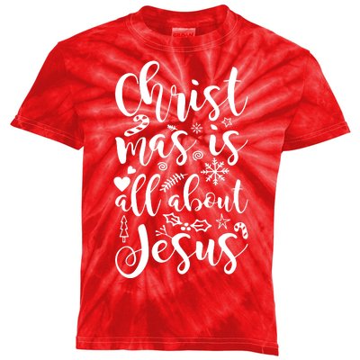 Christmas Is All About Jesus Kids Tie-Dye T-Shirt