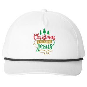 Christmas Is All About Jesus Birthday Christian Snapback Five-Panel Rope Hat