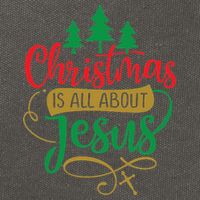 Christmas Is All About Jesus Birthday Christian Cotton Canvas Backpack