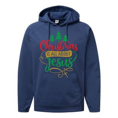 Christmas Is All About Jesus Birthday Christian Performance Fleece Hoodie