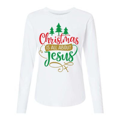 Christmas Is All About Jesus Birthday Christian Womens Cotton Relaxed Long Sleeve T-Shirt