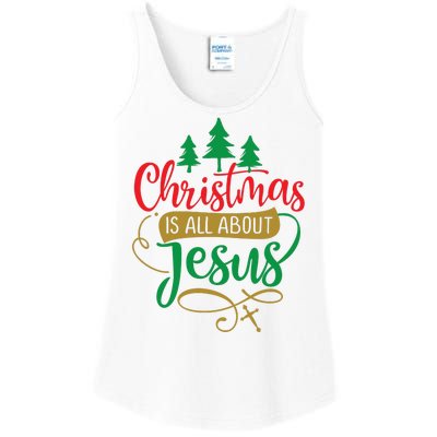 Christmas Is All About Jesus Birthday Christian Ladies Essential Tank