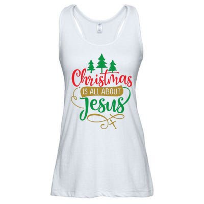 Christmas Is All About Jesus Birthday Christian Ladies Essential Flowy Tank