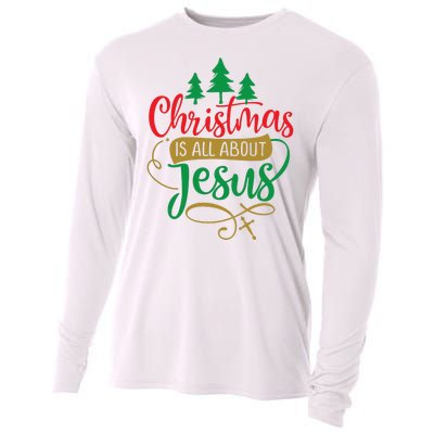 Christmas Is All About Jesus Birthday Christian Cooling Performance Long Sleeve Crew