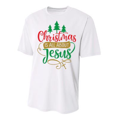 Christmas Is All About Jesus Birthday Christian Performance Sprint T-Shirt