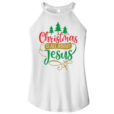 Christmas Is All About Jesus Birthday Christian Women's Perfect Tri Rocker Tank