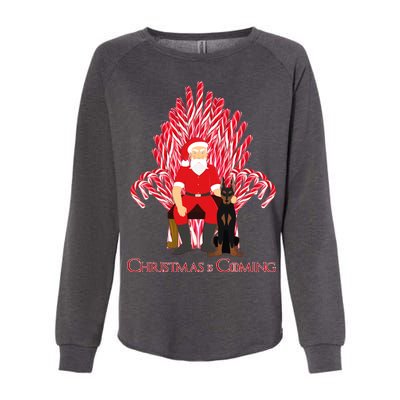 Christmas Is Coming  Womens California Wash Sweatshirt