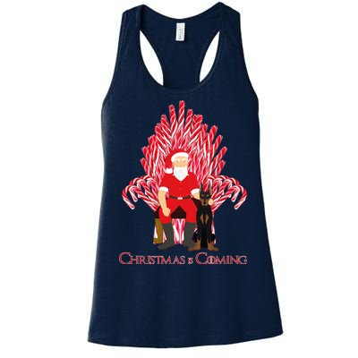 Christmas Is Coming  Women's Racerback Tank