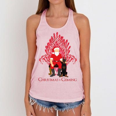 Christmas Is Coming  Women's Knotted Racerback Tank