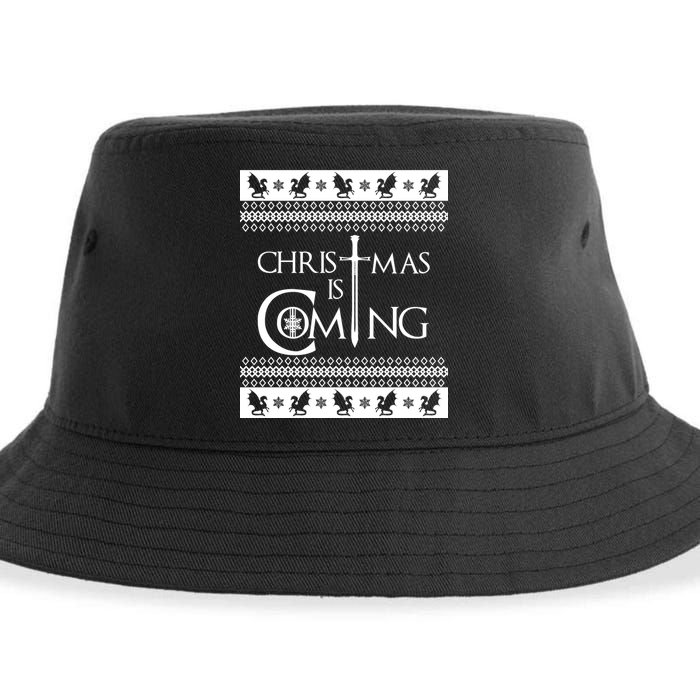 Christmas Is Coming Ugly Sustainable Bucket Hat