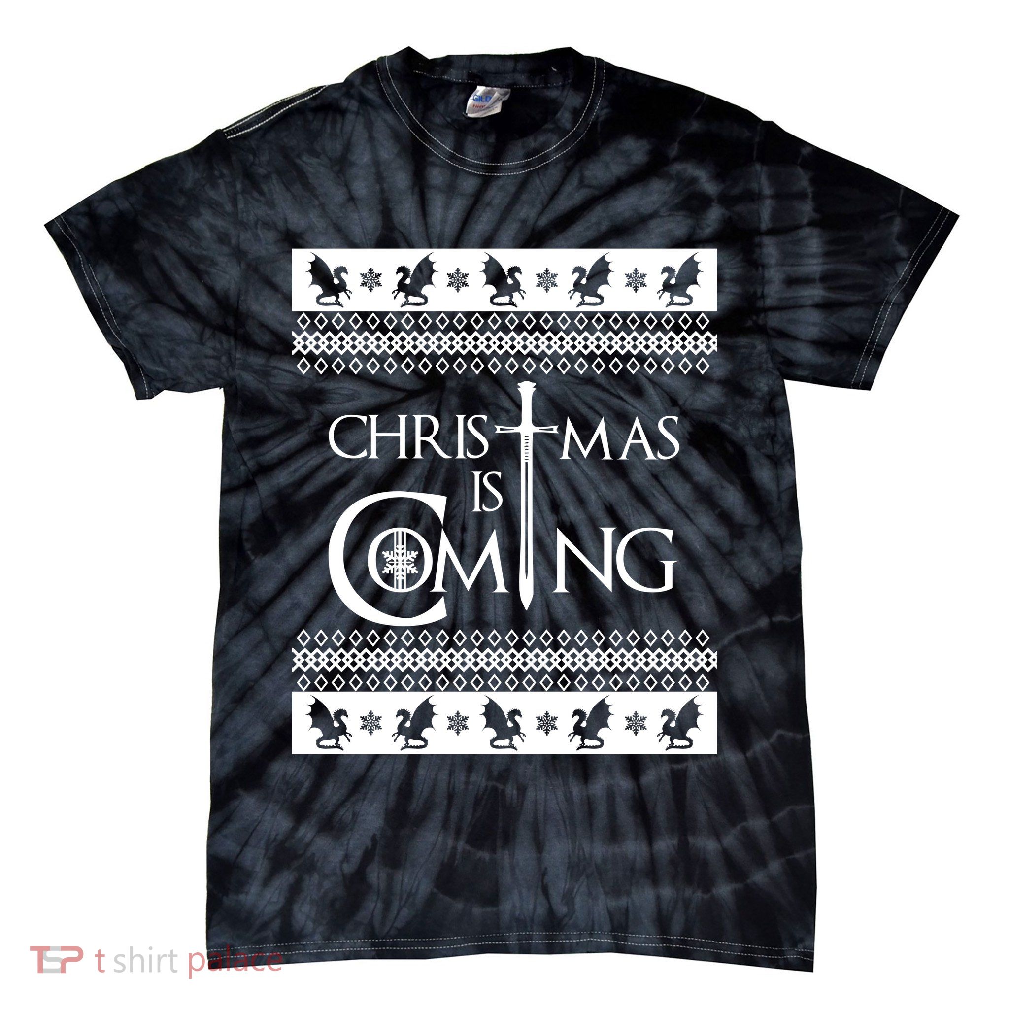 Christmas Is Coming Ugly Tie-Dye T-Shirt