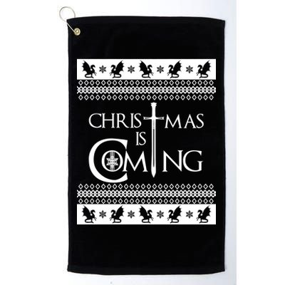 Christmas Is Coming Ugly Golf Towel