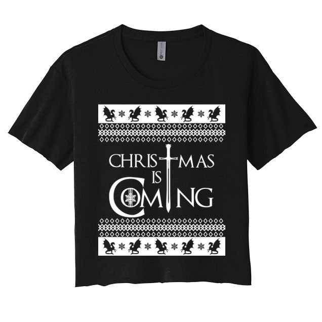 Christmas Is Coming Ugly Crop Top