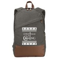 Christmas Is Coming Ugly Cotton Canvas Backpack