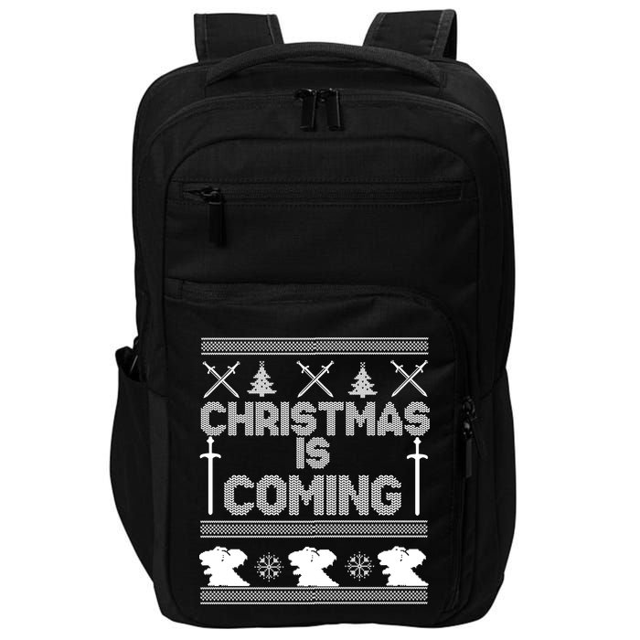 Christmas Is Coming Ugly Sweater Impact Tech Backpack
