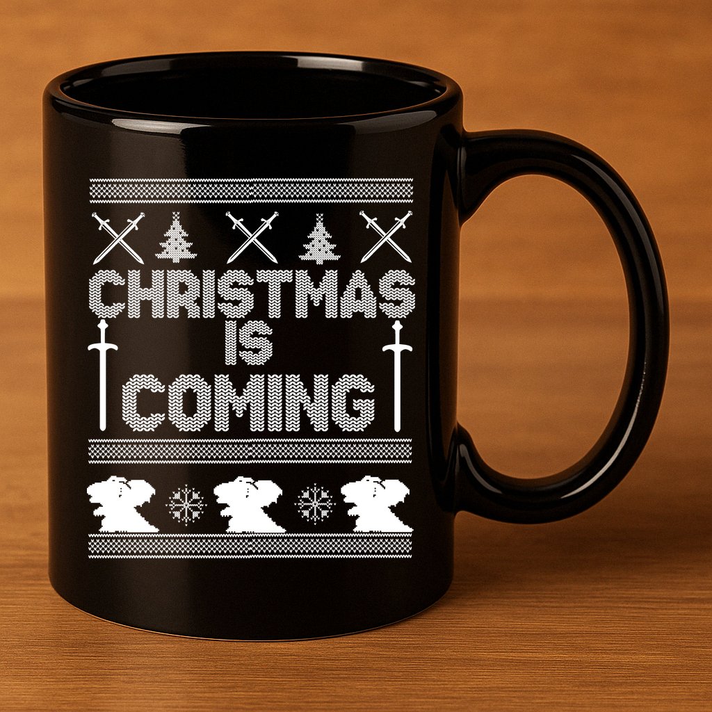 Christmas Is Coming Ugly Sweater 11oz C Handle Ceramic Mug