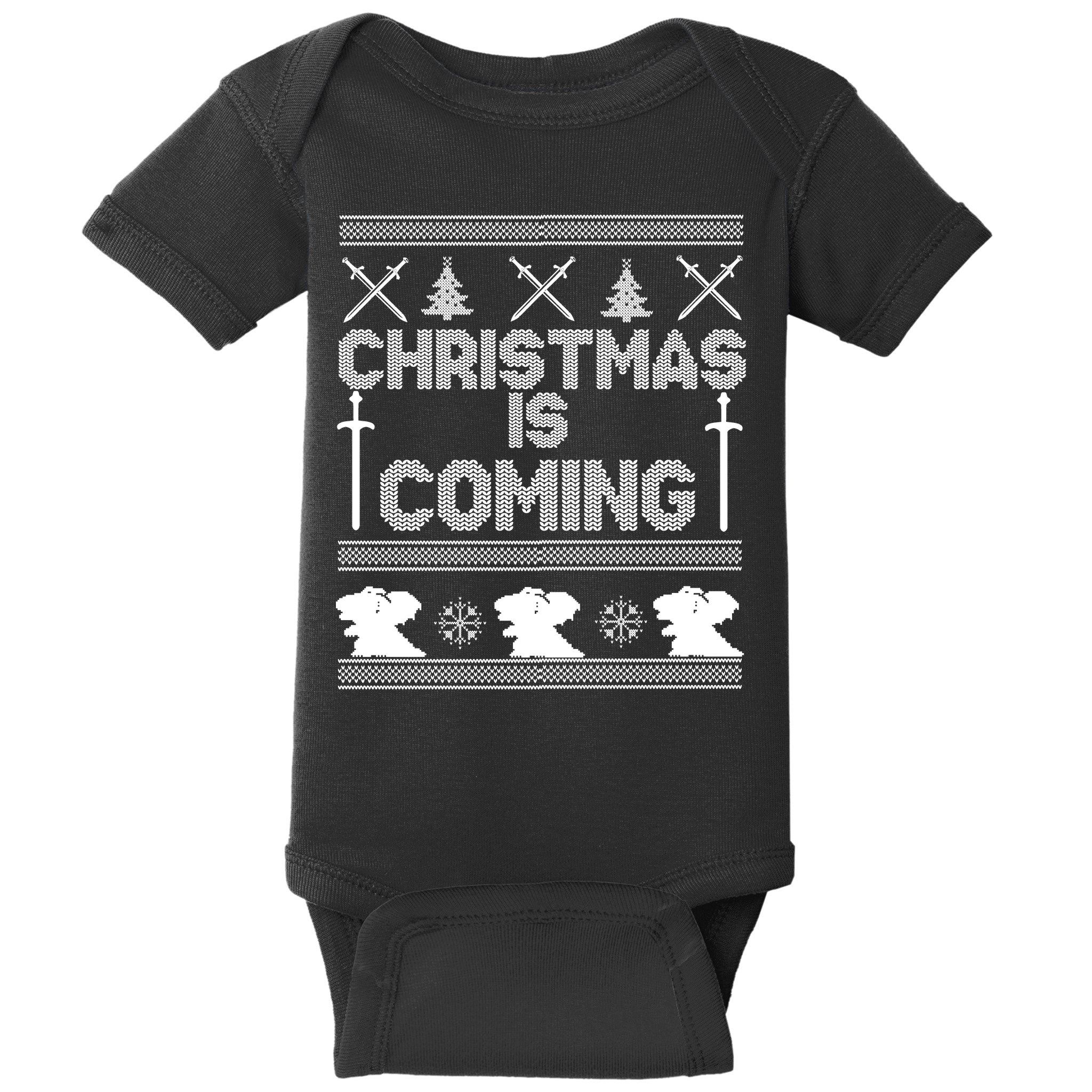 Christmas Is Coming Ugly Sweater Baby Bodysuit