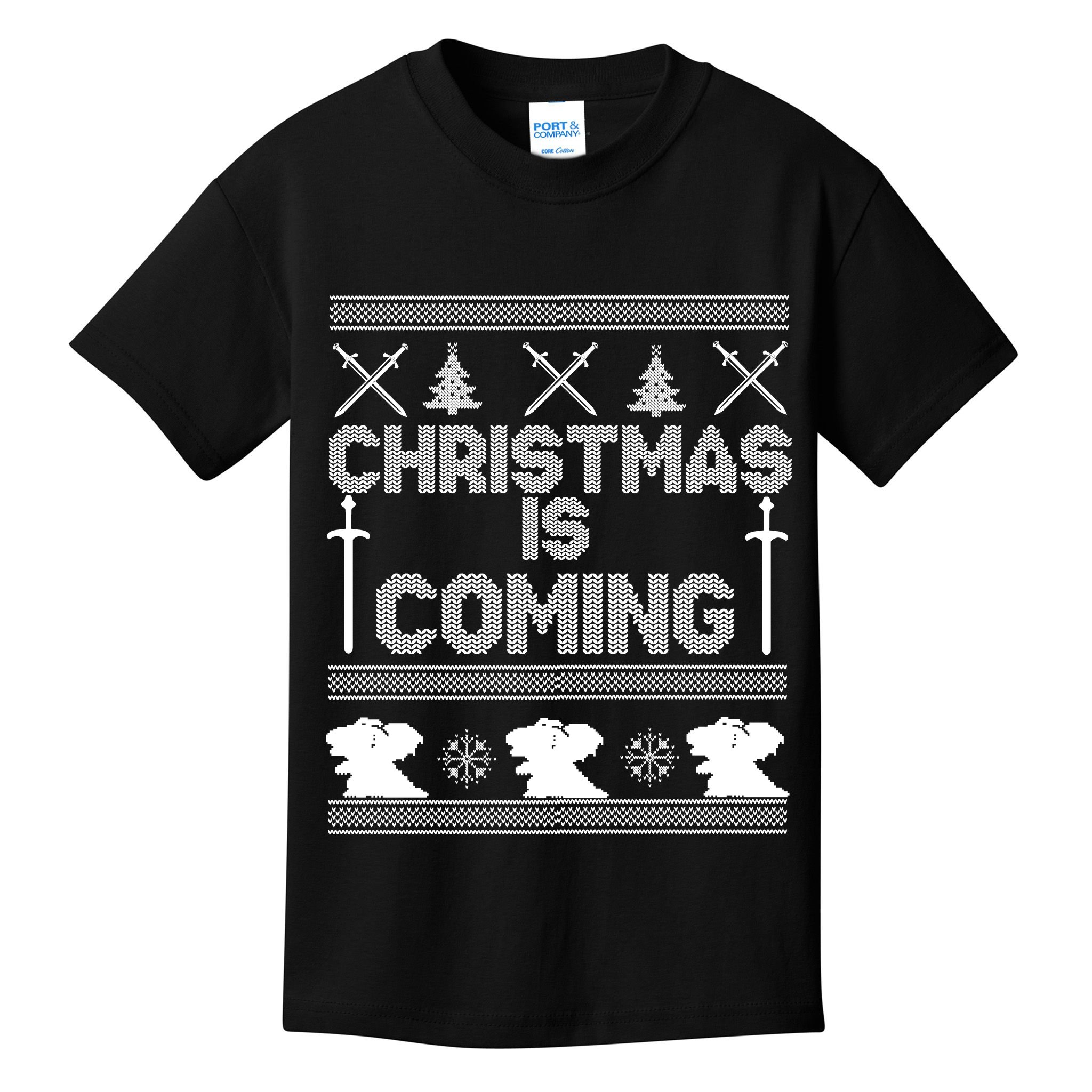 Christmas Is Coming Ugly Sweater Kids T-Shirt