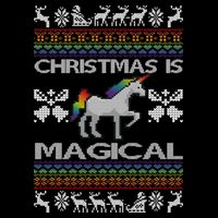 Christmas is Magical Unicorn Ugly Sustainable Bucket Hat
