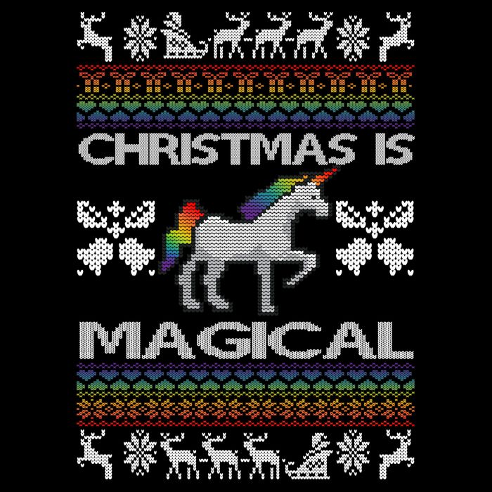 Christmas is Magical Unicorn Ugly Sustainable Bucket Hat