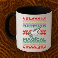 Christmas is Magical Unicorn Ugly Mug