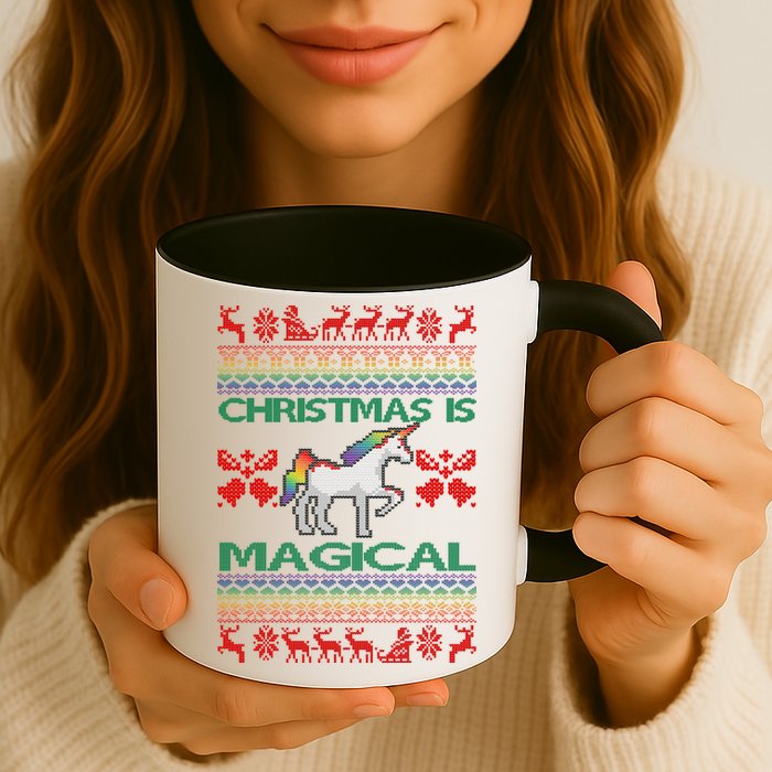 Christmas is Magical Unicorn Ugly Mug