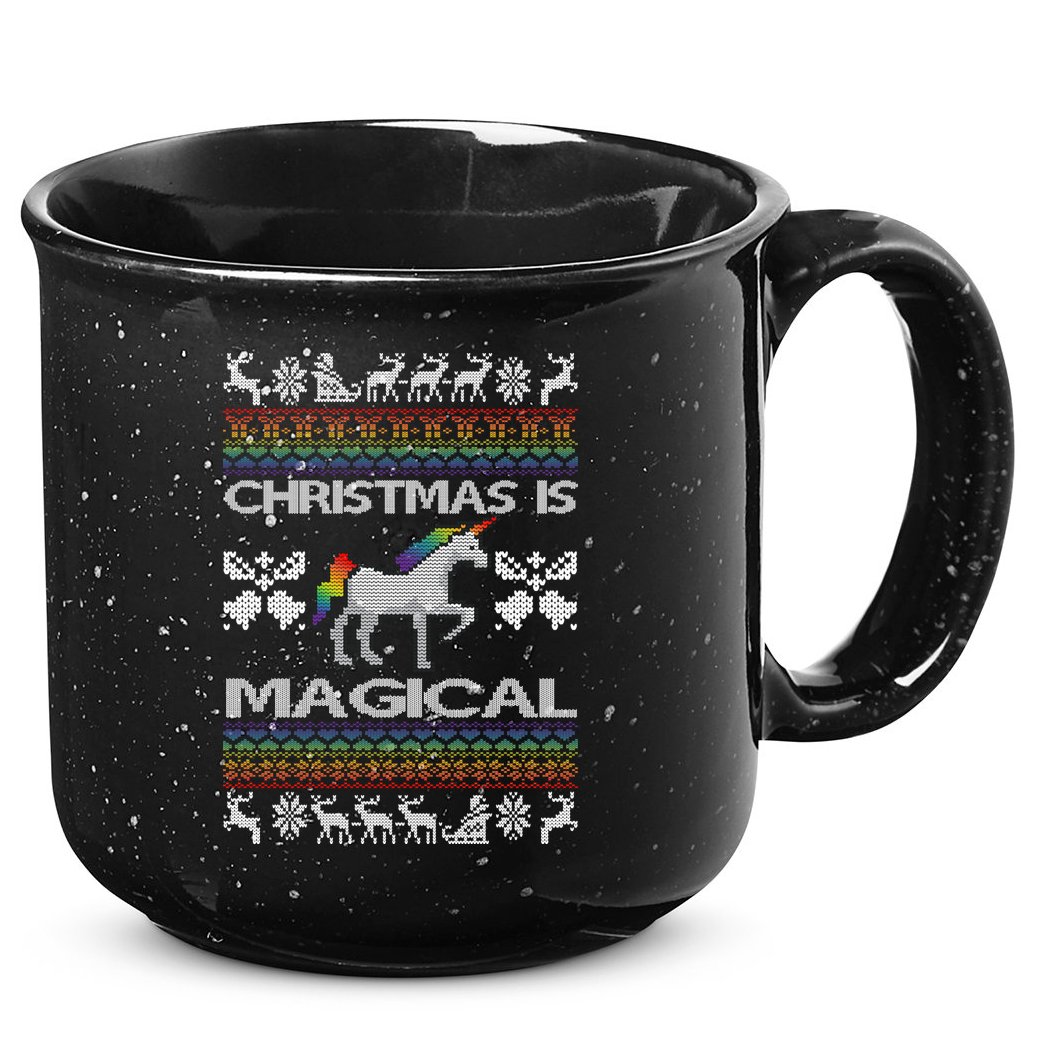 Christmas is Magical Unicorn Ugly 15oz Campfire Ceramic Mug