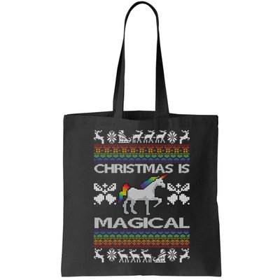 Christmas is Magical Unicorn Ugly Bag