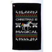 Christmas is Magical Unicorn Ugly Golf Towel
