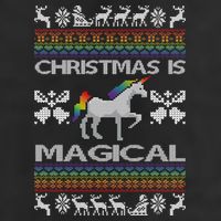 Christmas is Magical Unicorn Ugly Golf Towel
