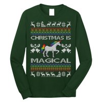 Christmas is Magical Unicorn Ugly Long Sleeve Shirt