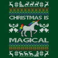 Christmas is Magical Unicorn Ugly Long Sleeve Shirt