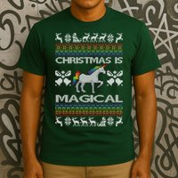 Christmas is Magical Unicorn Ugly T-Shirt