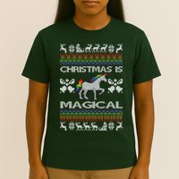 Christmas is Magical Unicorn Ugly T-Shirt