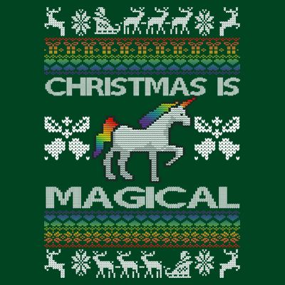 Christmas is Magical Unicorn Ugly T-Shirt