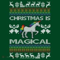 Christmas is Magical Unicorn Ugly T-Shirt