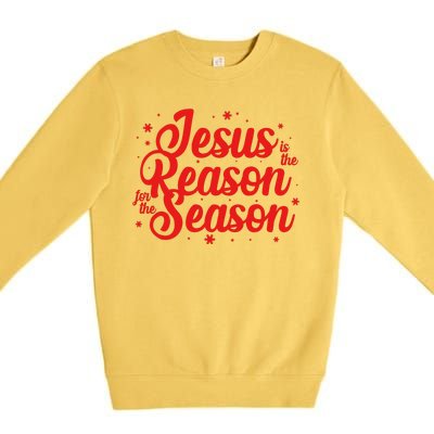 Christmas Jesus Is The Reason For The Season Premium Crewneck Sweatshirt