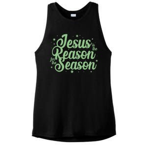 Christmas Jesus Is The Reason For The Season Ladies PosiCharge Tri-Blend Wicking Tank