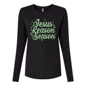 Christmas Jesus Is The Reason For The Season Womens Cotton Relaxed Long Sleeve T-Shirt